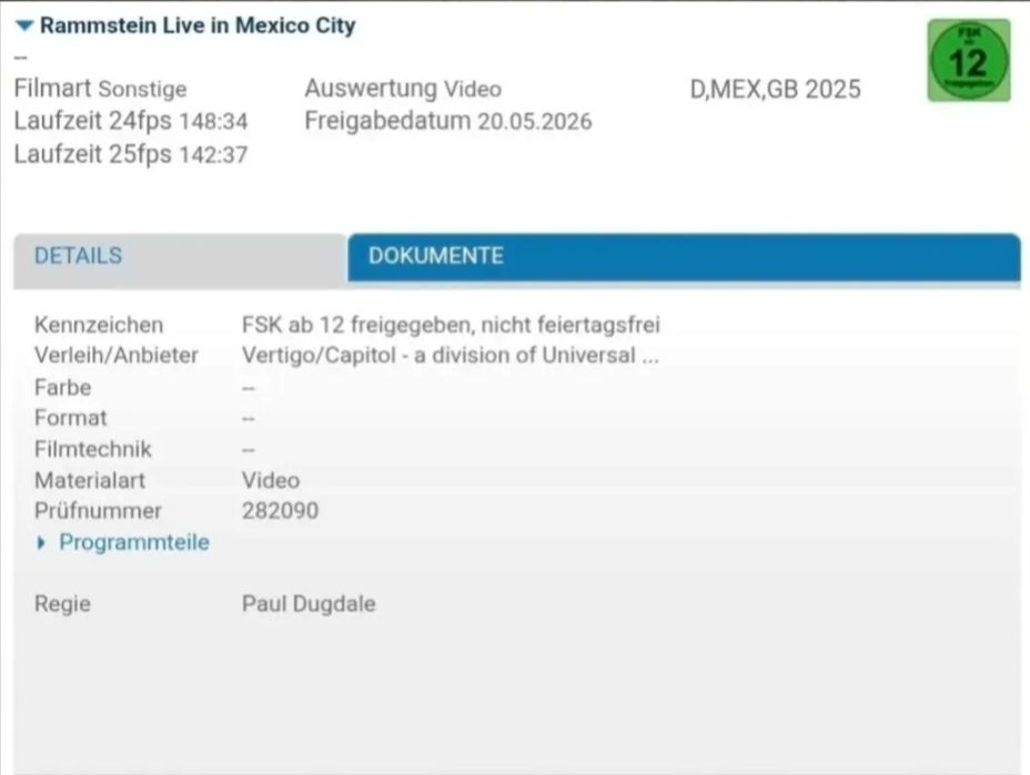 El histórico concierto de Rammstein en México finalmente tendría lanzamiento oficial 17 Rammstein: el concierto grabado en México ya tendría nombre y duración oficial
